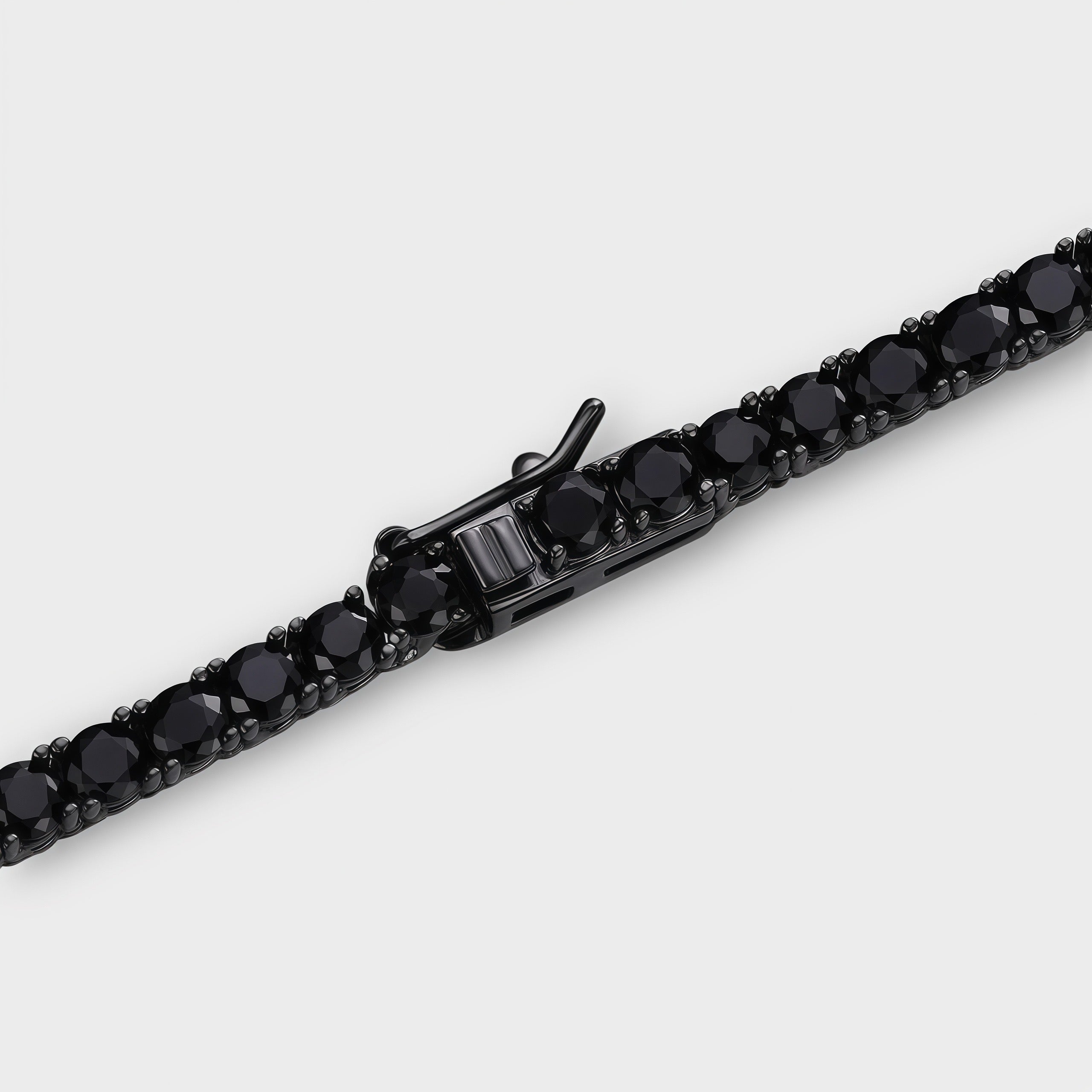 Black Moissanite Tennis Chain